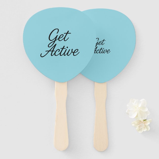 Aktiv werden - Motivierend Handlüfter Fächer (Vorne und Hinten)