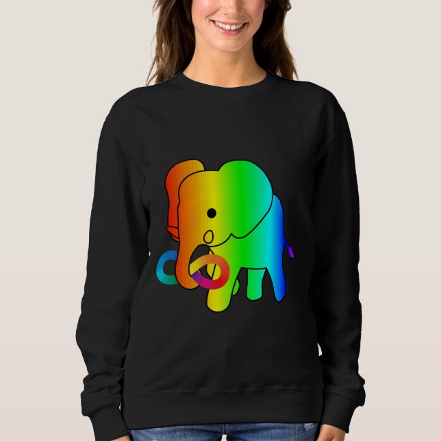 Aktive Akzeptanz des Autismus des Babyelementars Sweatshirt (Vorderseite)