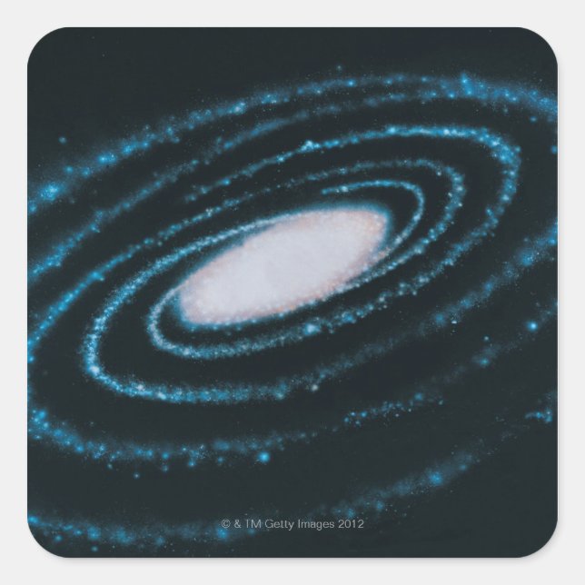 Aktive Galaxien Quadratischer Aufkleber (Vorderseite)