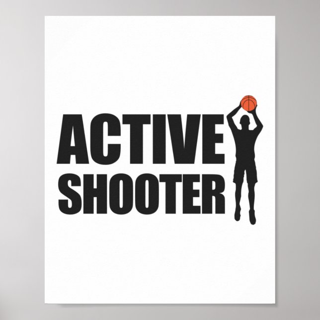 Aktive Shooter Basketball Basketball Basketball Ba Poster (Vorne)