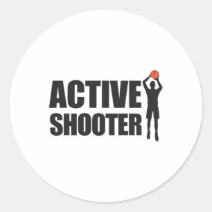 Aktive Shooter Basketball Basketball Basketball Ba Runder Aufkleber