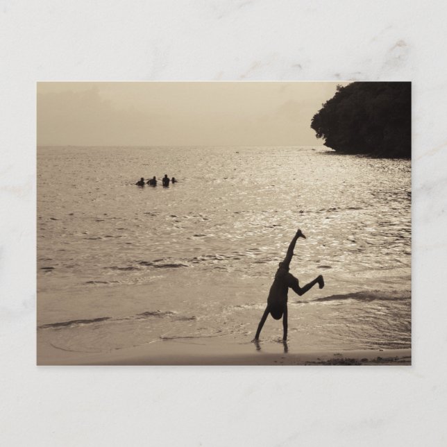 aktive Silhouette Postkarte (Vorderseite)