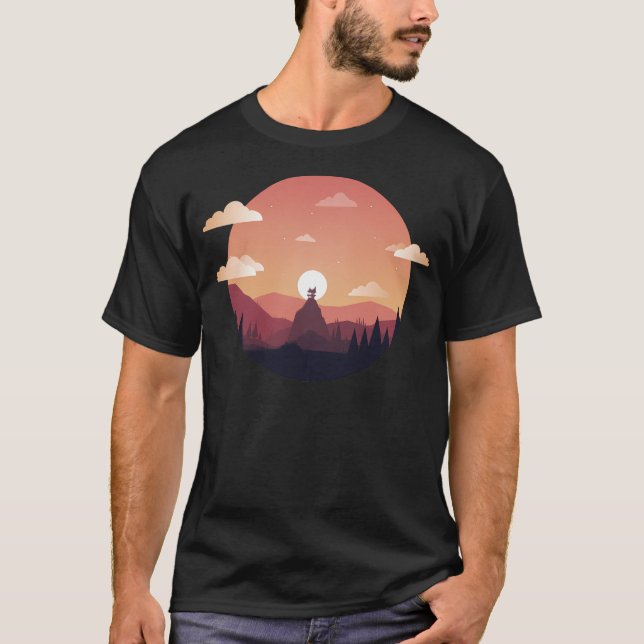 Aktive Sunset-Pagode T-Shirt (Vorderseite)