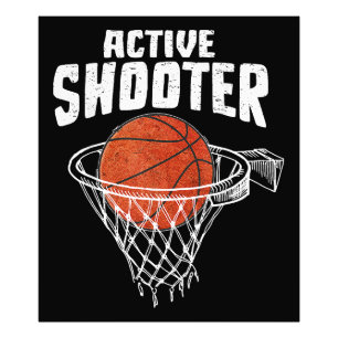 Aktiver Schütze Basketballliebhaber Männer Frauen Fotodruck