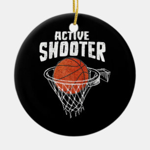 Aktiver Schütze Basketballliebhaber Männer Frauen Keramik Ornament