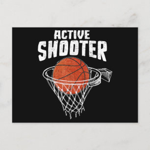 Aktiver Schütze Basketballliebhaber Männer Frauen Postkarte