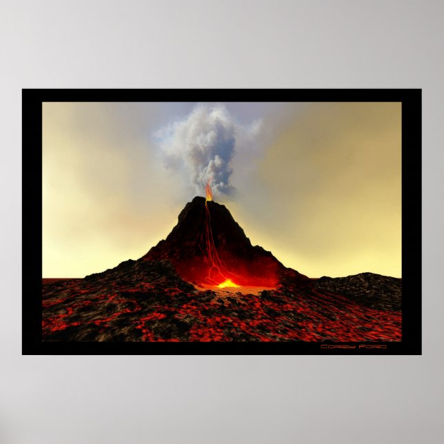 AKTIVER VOLCANO DRUCKEN POSTER (Vorne)