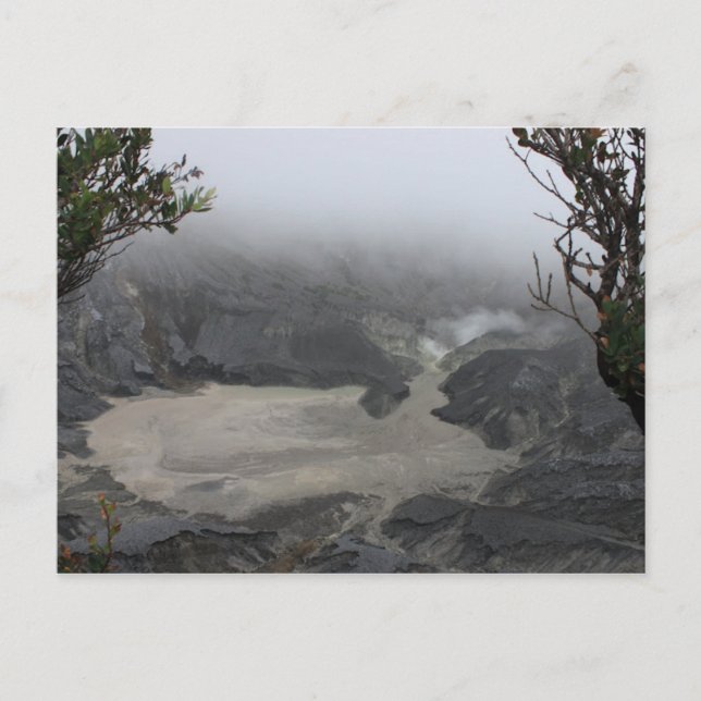 Aktiver Vulkan, Bandung Indonesien Postkarte (Vorderseite)