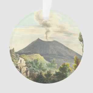 Aktiver Vulkan Vesuvs Neapel 1832 Italien Ornament