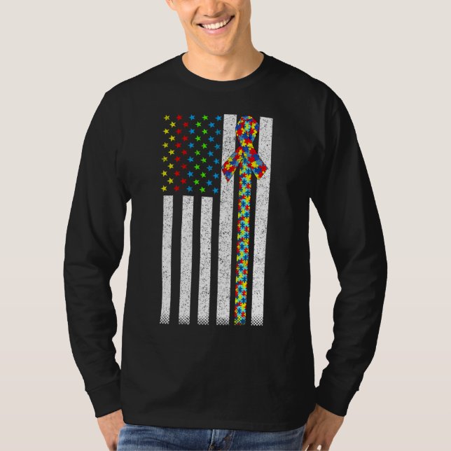 Aktives Bewusstsein für Autismus in der amerikanis T-Shirt (Vorderseite)