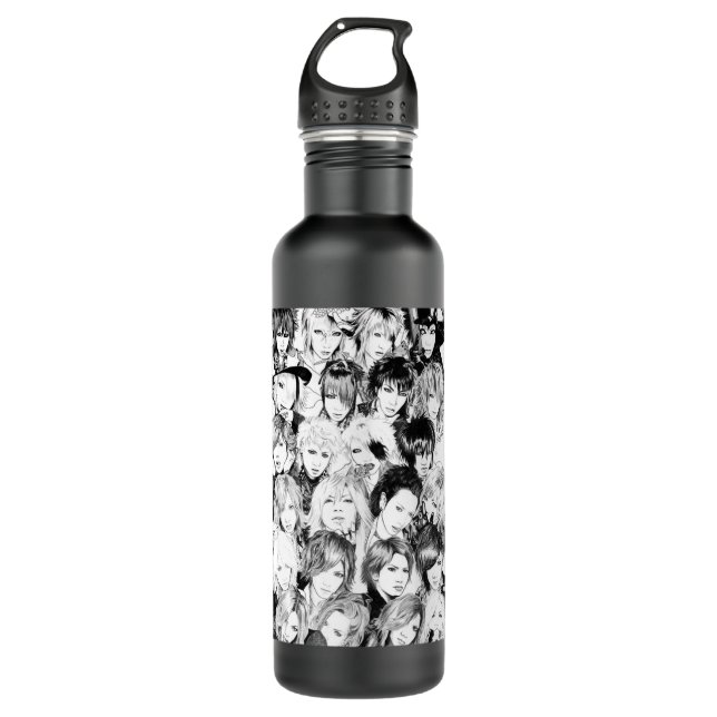 Aktives Horror Makeup Style Erlebnis Byovolution  Edelstahlflasche (Vorderseite)