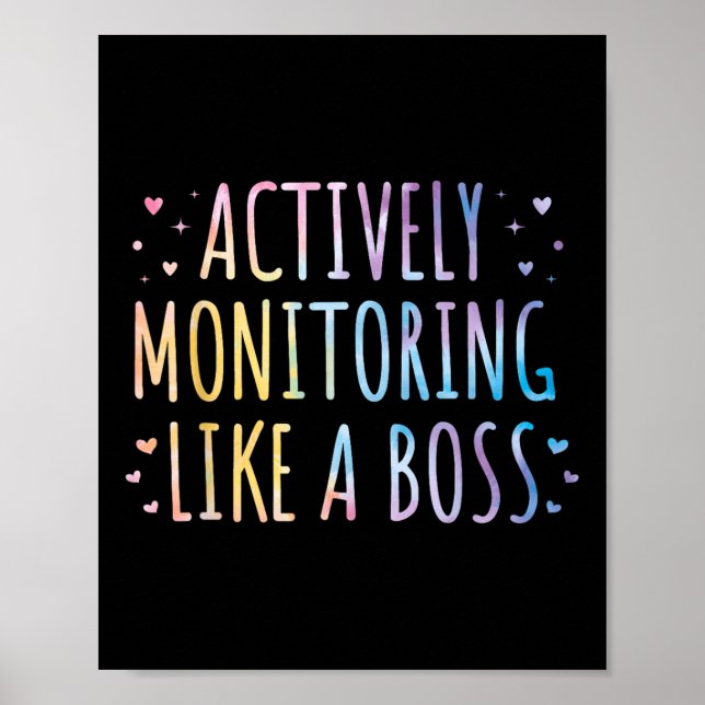 Aktives Monitoring wie ein Boss Staat Testteam Poster (Vorne)