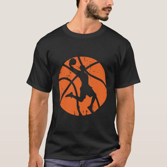Aktives Shooter Basketball Orange Basketball Zitat T-Shirt (Vorderseite)