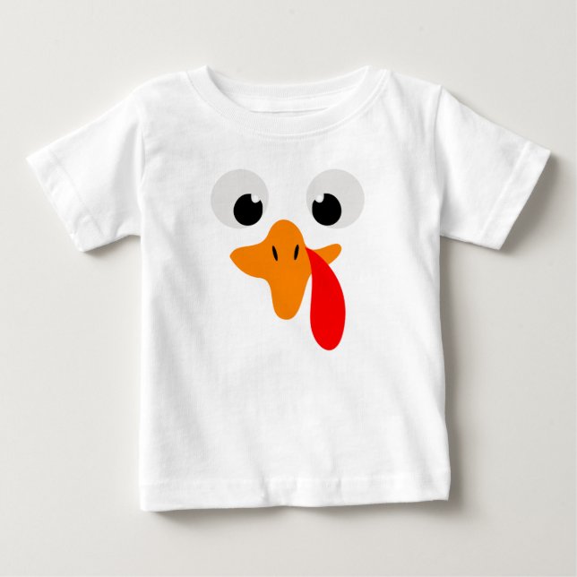 Aktives türkisches Gesicht, Erntedank Baby T-shirt (Vorderseite)