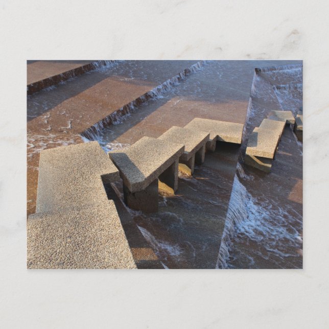 Aktives Wasserbecken - Wassergarten Fort Worth Wat Postkarte (Vorderseite)