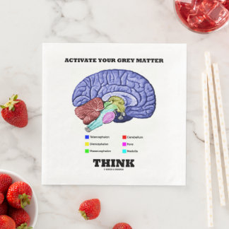 Aktiviere deine graue Substanz Denke anatomisch Ge Serviette