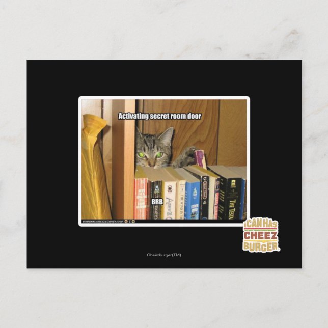 Aktivieren der Tür des geheimen Raums Postkarte (Vorderseite)