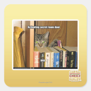 Aktivieren der Tür des geheimen Raums Quadratischer Aufkleber