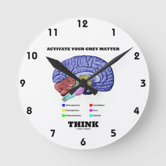Aktivieren Sie Ihr graues Denken (anatomisches Geh Runde Wanduhr