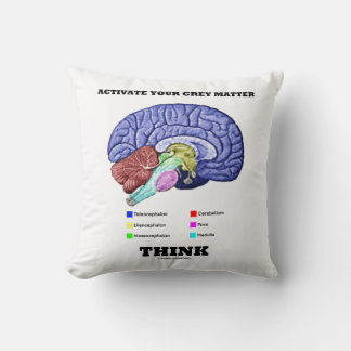 Aktivieren Sie Ihre graue Materie denken anatomisc Kissen
