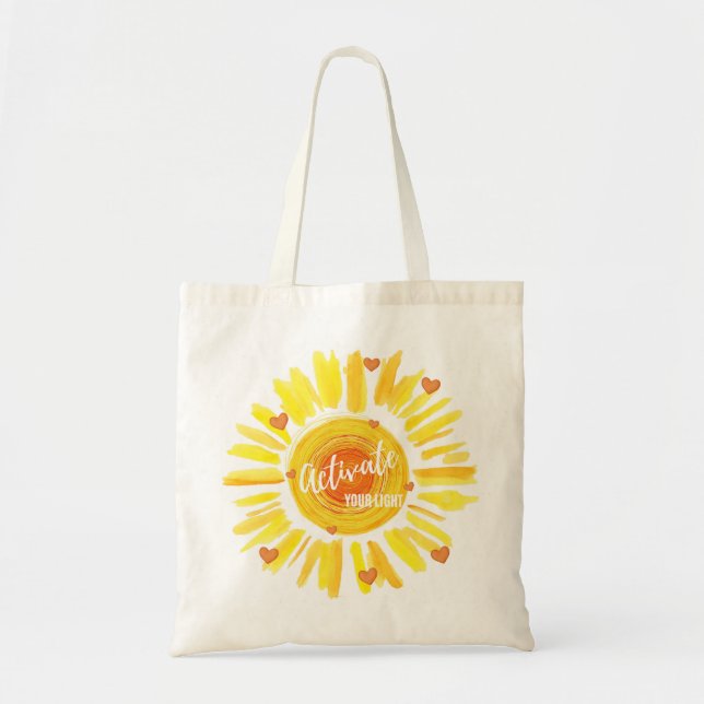 Aktivieren Sie Ihre Light - Tote Bag Tragetasche (Vorne)