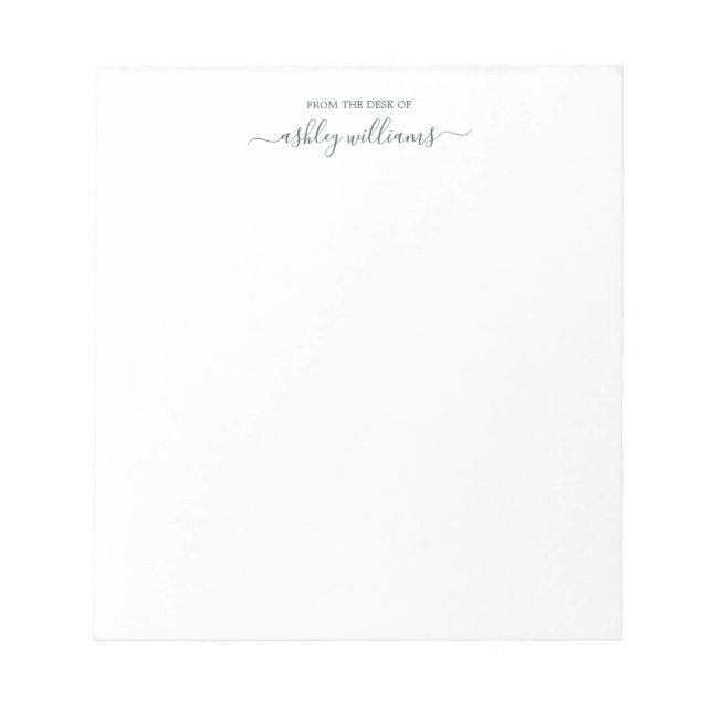 Aktivieren Sie Off-Black-Skript vom Schreibtisch m Notizblock (Vorderseite)