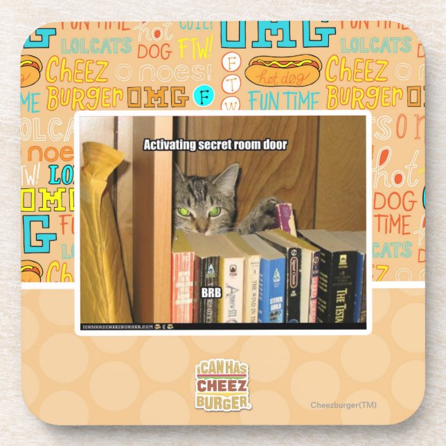 Aktivierende geheime Raum-Tür Untersetzer (Vorderseite)