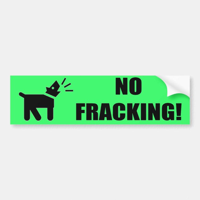 Aktivist Hund: Kein Fracking Autoaufkleber (Vorne)