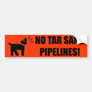 Aktivist Hund: Keine Teersand-Pipeline Autoaufkleber