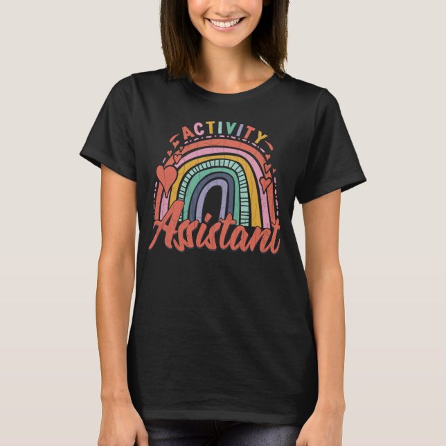 Aktivitätsassistent Regenbogen Funny Activities Di T-Shirt (Vorderseite)