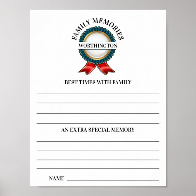 AKTIVITÄTSBLÄTTER FÜR Wiedersehen und Familien Poster (Vorne)