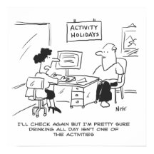 Aktivurlaub beinhaltet nicht das Trinken den ganze