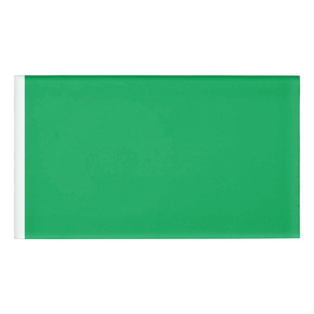 Aktualisieren Sie Ihr Webdesign mit einem grünen H Namenschild (Vorderseite)