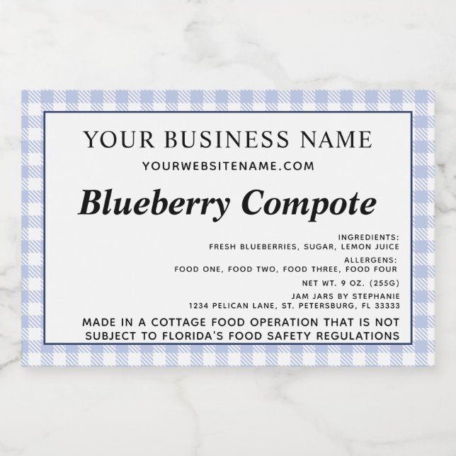 Aktualisierte Hütte - Bestandteile und Allergene Lebensmitteletikett (Einzelnes Label)