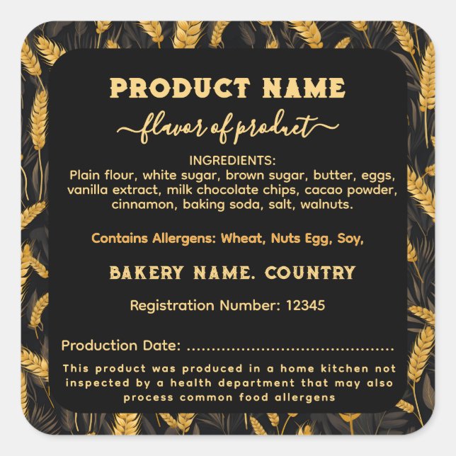 Aktualisiertes Etikett für Weizen der Hütte Illino Quadratischer Aufkleber (Vorderseite)