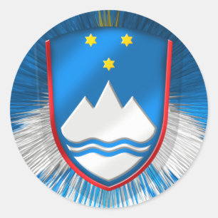 Aktualisiertes Slowenien-Emblem für stilvolle Runder Aufkleber