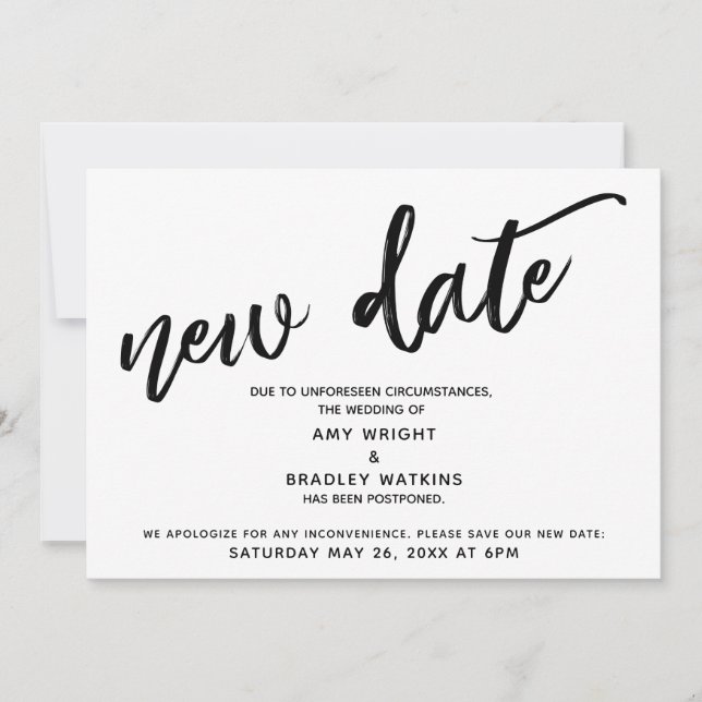 Aktualisierung der Handschrift für verspätete Hoch Einladung (Vorderseite)