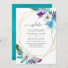 Aktualisierung für tropische geometrische Hochzeit Einladung