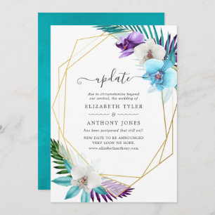 Aktualisierung für tropische geometrische Hochzeit Einladung