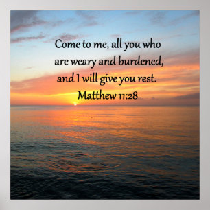 AKTUALISIERUNG VON MATTHEW 11:28 SCRIPTURE VERSE S POSTER