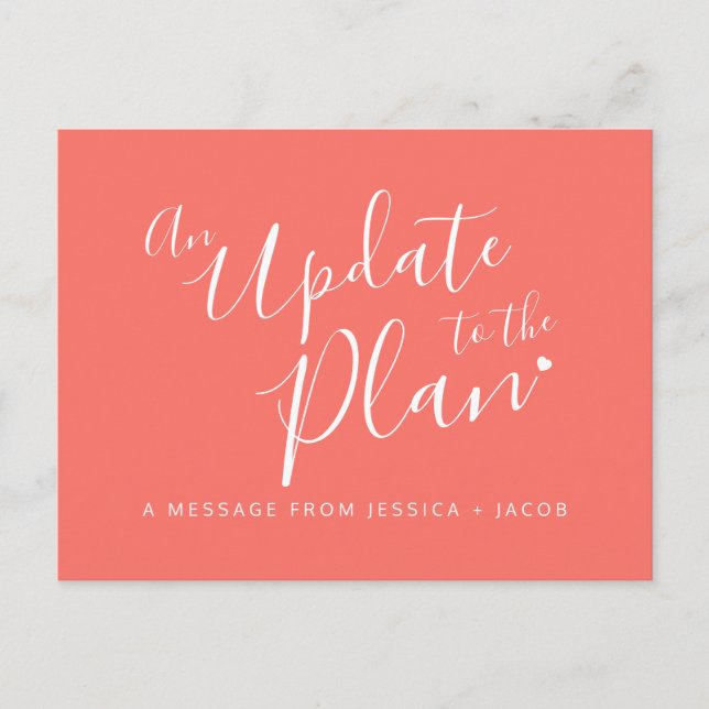 Aktualisierung zur Planung der Stornierung einer K Ankündigungspostkarte (Vorderseite)