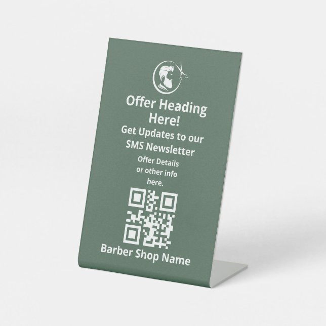 Aktualisierungen QR-Code-Schild Sockelschild (Vorderseite)