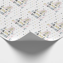 Aktuelle Familie Favorit Regenbogen Geschenkpapier