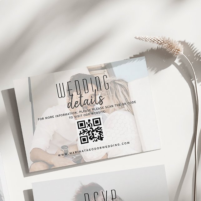 Aktuelle Foto-Hochzeitdetails QR-Karte Begleitkarte (Von Creator hochgeladen)