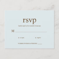 Aktuelle RSVP-Karten für Hochzeiten - Blau