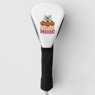 Aktuelle Stimmung Halloween-Kürbis-Vintage-Shirt-D Golf Headcover