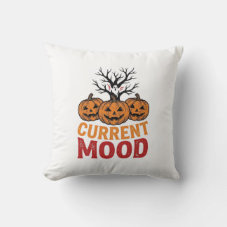 Aktuelle Stimmung Halloween-Kürbis-Vintage-Shirt-D Kissen