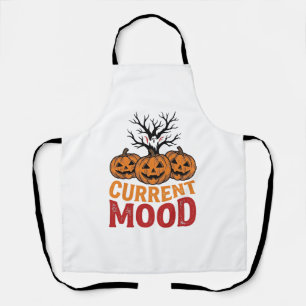 Aktuelle Stimmung Halloween-Kürbis Vintage-Shirt-D Schürze
