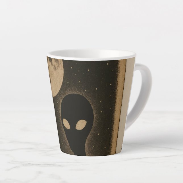 Aktuelle Tasse Retro-Alien-Begegnung (Rechte Ecke)