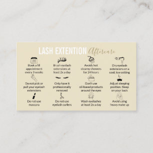 Aktuelle Tipps und Hinweise zur Lash Aftercare-Tec Visitenkarte